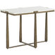 Cowell 28 X 21 inch White / Antique Brass Side Table